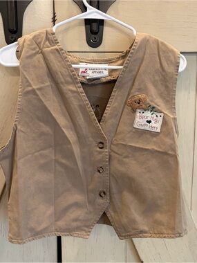 Vintage 90’s Lighthouse Apparel Teddy Bear Embroidered Vest Size Medium